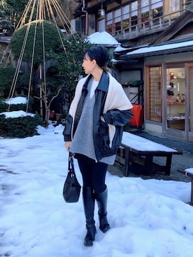 「Ada.（エイダ）のアイテム」を使った、SIZUさん（レディース・156cm）の冬コーディネート