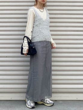 「FREAK'S STORE（フリークスストア）のアイテム（ボストンバッグ）」を使った、SIZUさん（レディース・156cm）の秋コーディネート