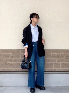 「bohmal（ボマール）のアイテム」を使った、SIZUさん（レディース・156cm）の冬コーディネート