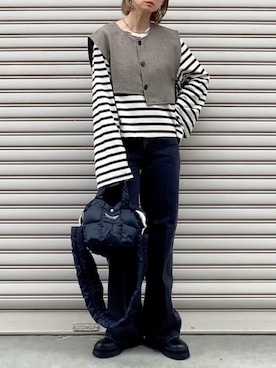 「Formeque（フォルミーク）のアイテム（トップス）」を使った、SIZUさん（レディース・156cm）の夏コーディネート