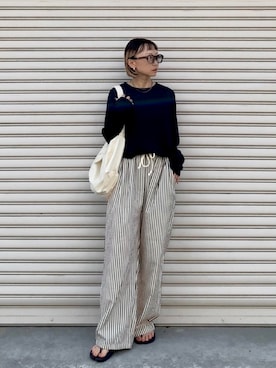 「キレイめコーデ」｜「アイテム（サンダル）」を使った、SIZUさん（レディース・156cm）の秋コーディネート
