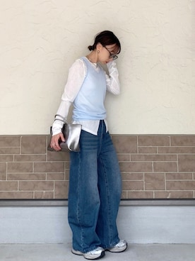「アイテム（ファンデーション）」を使った、SIZUさん（レディース・156cm）の春コーディネート