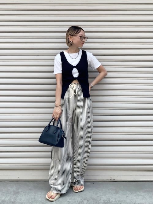 フロントオープンリブタンク（タンクトップ）｜Mili affinity（ミリ