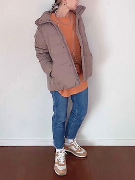 「アイテム（ポーチ、ブラウン系）」を使った、SIZUさん（レディース・156cm）の秋コーディネート