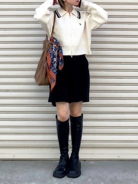 「アイテム（財布/小物）」を使った、SIZUさん（レディース・156cm）の秋コーディネート