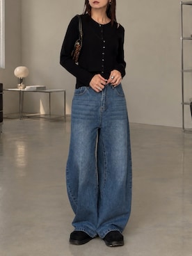「アイテム（ピアス（両耳用））」を使った、SIZUさん（レディース・156cm）の秋コーディネート