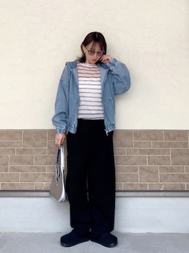 「notch.（ノッチ）のアイテム」を使った、SIZUさん（レディース・156cm）の春コーディネート