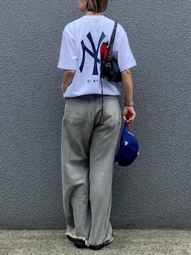 「CANAL JEAN（キャナルジーン）のアイテム（ショルダーバッグ）」を使った、SIZUさん（レディース・156cm）の夏コーディネート