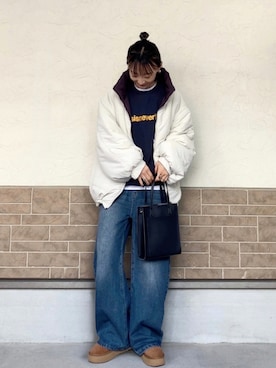 「アイテム（ボディ・ヘアケア）」を使った、SIZUさん（レディース・156cm）の冬コーディネート