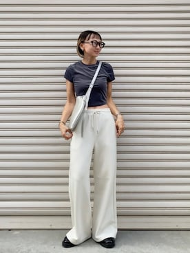 「アイテム（スウェットパンツ）」を使った、SIZUさん（レディース・156cm）の秋コーディネート
