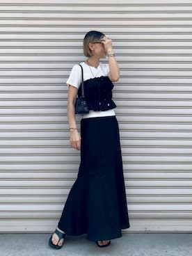 「アイテム（ハイライト/シェーディング）」を使った、SIZUさん（レディース・156cm）の夏コーディネート