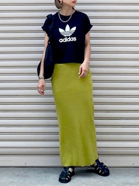 「andme（アンドミー）のアイテム」を使った、SIZUさん（レディース・156cm）の夏コーディネート