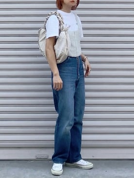 「CONVERSE（コンバース）のアイテム（シューズ）」を使った、SIZUさん（レディース・156cm）の秋コーディネート
