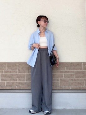 「アイテム（フェイスパウダー）」を使った、SIZUさん（レディース・156cm）の春コーディネート