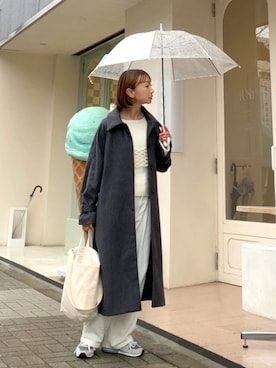 「JUNOAH（ジュノア）のアイテム（ジャケット/アウター）」を使った、SIZUさん（レディース・156cm）の冬コーディネート