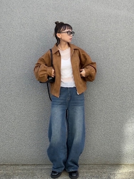 「アイテム（ファッション雑貨）」を使った、SIZUさん（レディース・156cm）の秋コーディネート