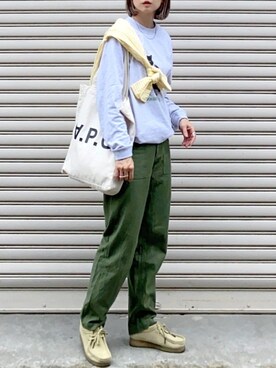 「GLOSTER（グロスター）のアイテム」を使った、SIZUさん（レディース・156cm）の夏コーディネート
