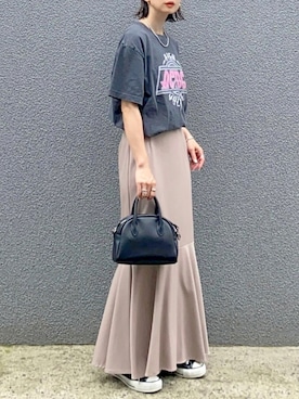 「ボストンバッグ」｜SIZUさん（レディース・156cm）の夏コーディネート