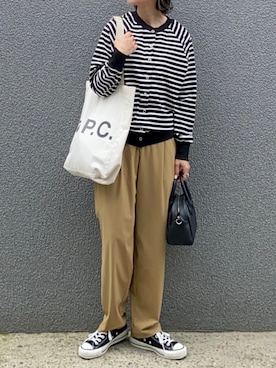 「ボストンバッグ」｜SIZUさん（レディース・156cm）の夏コーディネート