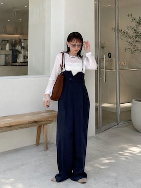 「B.C STOCK（ベーセーストック）のアイテム」を使った、SIZUさん（レディース・156cm）の夏コーディネート