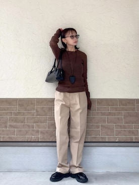 「BONLECILL（ボンルシール）のアイテム」を使った、SIZUさん（レディース・156cm）の春コーディネート