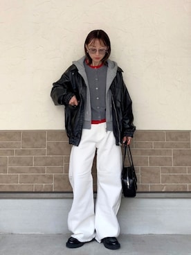 「Re:EDIT（リエディ）のアイテム」を使った、SIZUさん（レディース・156cm）の冬コーディネート