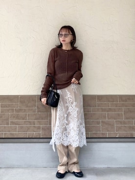 「BONLECILL（ボンルシール）のアイテム」を使った、SIZUさん（レディース・156cm）の春コーディネート