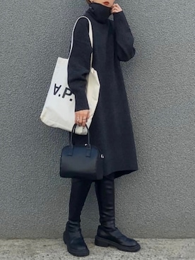 「UNIQLO（ユニクロ）のアイテム（ワンピース/ドレス）」を使った、SIZUさん（レディース・156cm）の秋コーディネート