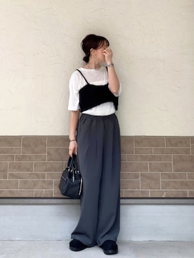 「AULENTTI（オウレンティ）のアイテム」を使った、SIZUさん（レディース・156cm）の春コーディネート