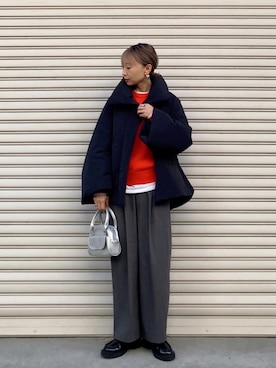 「UNIQLO（ユニクロ）のアイテム（ダウンジャケット/コート）」を使った、SIZUさん（レディース・156cm）の冬コーディネート