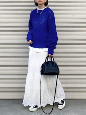 「Simplicite（サンプリシテ）のアイテム」を使った、SIZUさん（レディース・156cm）の冬コーディネート