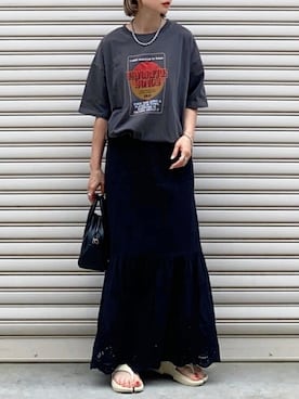 「Simplicite（サンプリシテ）のアイテム」を使った、SIZUさん（レディース・156cm）の夏コーディネート