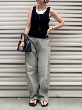 「アイテム（サングラス）」を使った、SIZUさん（レディース・156cm）の夏コーディネート