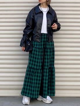 「GRL（グレイル）のアイテム（ジャケット/アウター）」を使った、SIZUさん（レディース・156cm）の春コーディネート