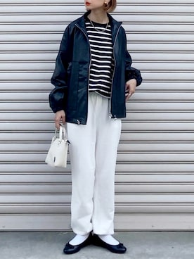 「JOURNAL STANDARD（ジャーナルスタンダード）のアイテム（スウェットパンツ）」を使った、SIZUさん（レディース・156cm）の秋コーディネート