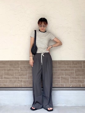 「PAES（ペイズ）のアイテム」を使った、SIZUさん（レディース・156cm）の夏コーディネート