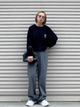 「FREAK'S STORE（フリークスストア）のアイテム（ボストンバッグ）」を使った、SIZUさん（レディース・156cm）の夏コーディネート