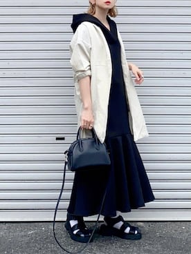 「FORK&SPOON（フォークアンドスプーン）のアイテム（ジャケット/アウター）」を使った、SIZUさん（レディース・156cm）の春コーディネート