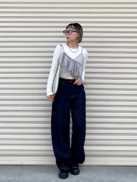 「アイテム（キャミソール）」を使った、SIZUさん（レディース・156cm）の秋コーディネート