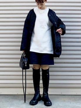 「GRL（グレイル）のアイテム（ミリタリージャケット）」を使った、SIZUさん（レディース・156cm）の秋コーディネート