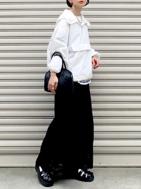 「notch.（ノッチ）のアイテム（ブルゾン）」を使った、SIZUさん（レディース・156cm）の春コーディネート