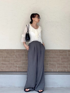 「PAES（ペイズ）のアイテム」を使った、SIZUさん（レディース・156cm）の夏コーディネート