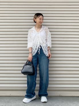 「アイテム（スキンケア）」を使った、SIZUさん（レディース・156cm）の夏コーディネート