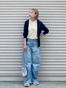「PHILIPPE AUDIBERT（フィリップ オーディベール）のアイテム（アクセサリー）」を使った、SIZUさん（レディース・156cm）の夏コーディネート