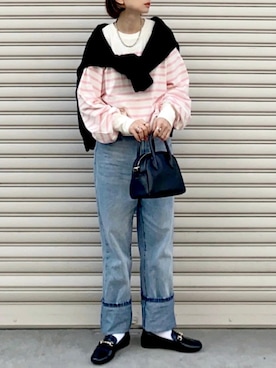 「apres jour（アプレジュール）のアイテム（パンツ）」を使った、SIZUさん（レディース・156cm）の冬コーディネート