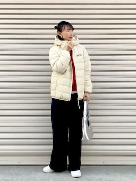 「アイテム（ダウンジャケット/コート）」を使った、SIZUさん（レディース・156cm）の秋コーディネート