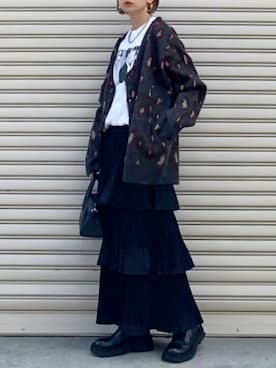「CLEA（クレア）のアイテム（スカート）」を使った、SIZUさん（レディース・156cm）の秋コーディネート