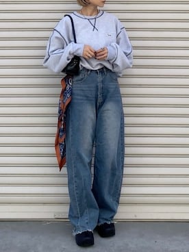 「秋のコーデ」｜「アイテム（財布/小物）」を使った、SIZUさん（レディース・156cm）の秋コーディネート