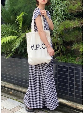 「URBAN RESEARCH Sonny Label（アーバンリサーチサニーレーベル）のアイテム（ワンピース/ドレス）」を使った、SIZUさん（レディース・156cm）の夏コーディネート