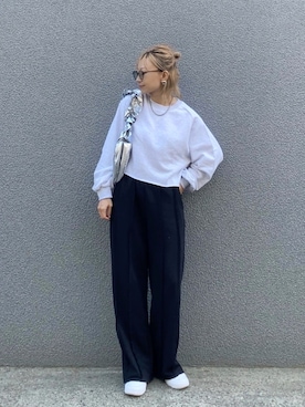 「feepur（フェピュール）のアイテム（スウェット）」を使った、SIZUさん（レディース・156cm）の秋コーディネート